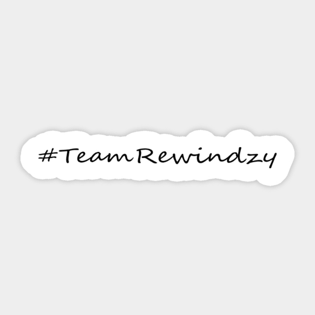 #TeamRewindzy Black Sticker by iRewindzy